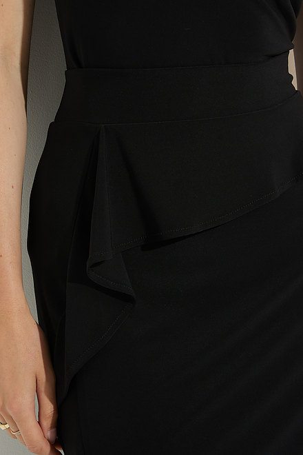 Joseph Ribkoff Ruffled Pencil Skirt Style 224338. Black. 5