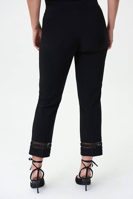 Joseph Ribkoff Lace Ankle Pants Style 224339. Black. 4