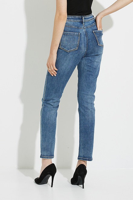 Joseph Ribkoff Five-Pocket Jeans Style 224954. Denim Medium Blue. 2