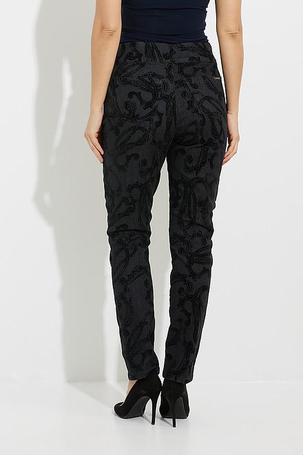 Joseph Ribkoff Textured Pants Style 224958. Charcoal Grey. 2