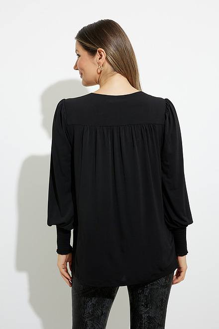 1&egrave;re Avenue Bishop Sleeve Top Style A22301. Black. 3