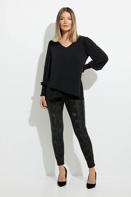 1&egrave;re Avenue Bishop Sleeve Top Style A22301. Black. 6