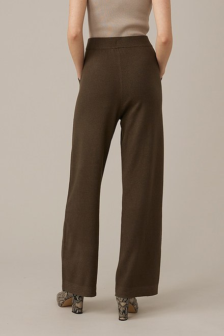 Emproved Knit Wide Leg Pants Style A2230. Olive . 4