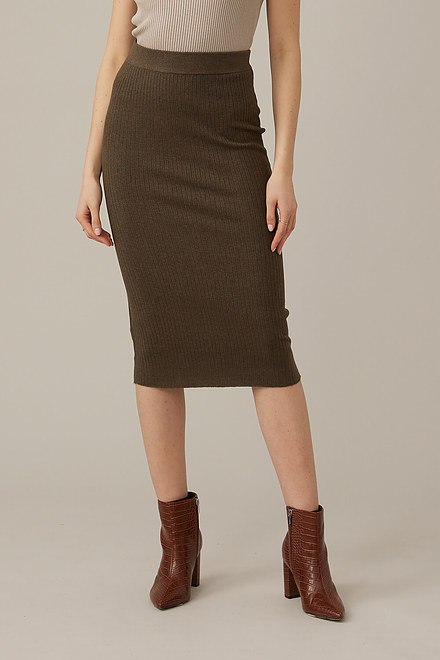 Emproved Knit Tube Skirt Style A2231. Olive . 2