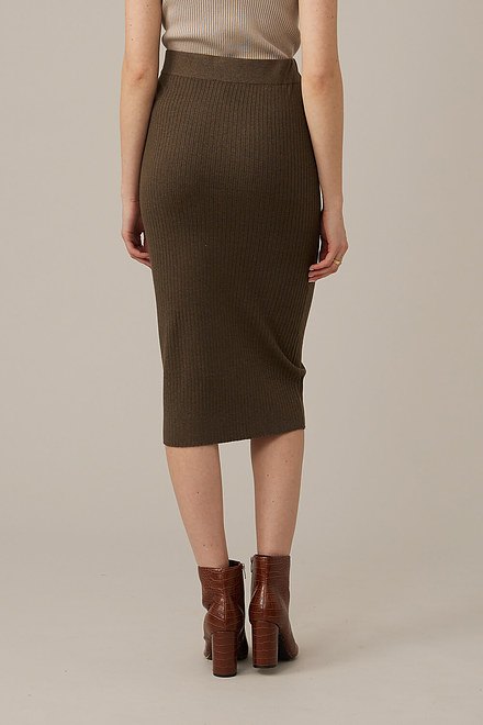 Emproved Knit Tube Skirt Style A2231. Olive . 3