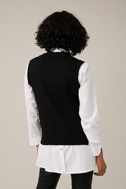 Emproved Sweater Vest Style A2236. Black. 3