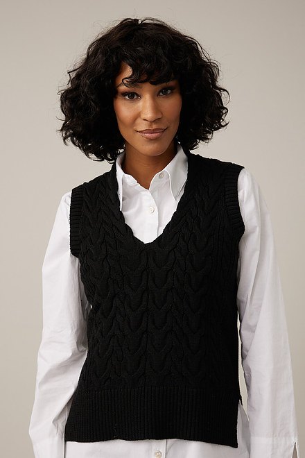 Emproved Sweater Vest Style A2236. Black. 5