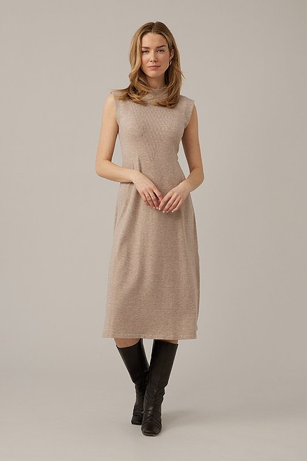 Emproved Midi Knit Dress Style A2238. HEATHER OAT