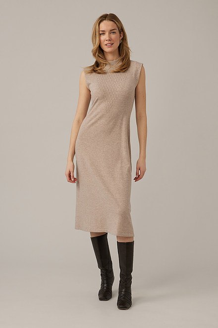 Emproved Midi Knit Dress Style A2238. Heather Oat. 5