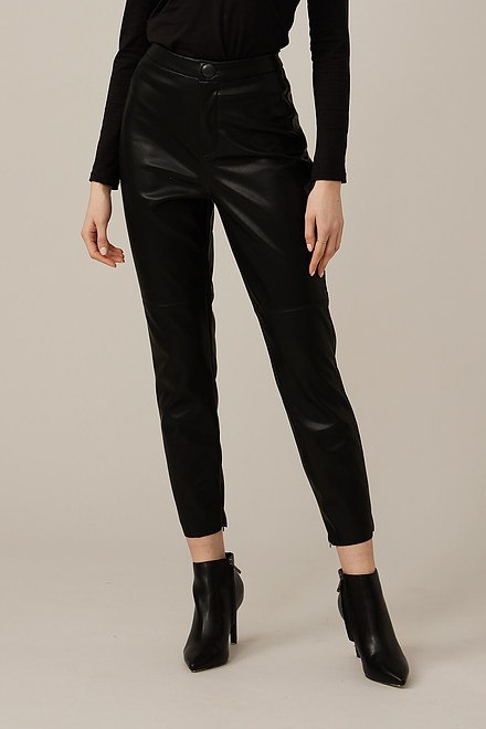 Emproved Vegan Leather Pants Style A2261. Black. 2