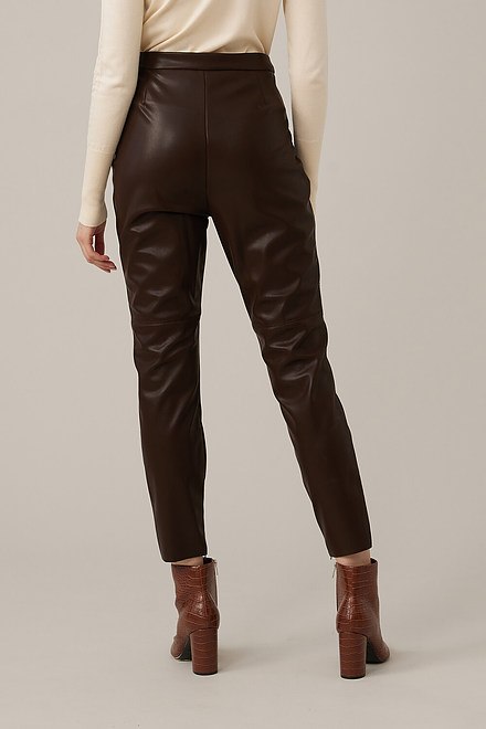 Emproved Vegan Leather Pants Style A2261. Chocolate. 3