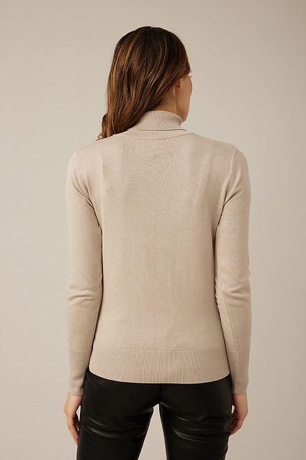 Emproved Cable Knit Detail Turtleneck Top H2212. Silver Cloud. 2