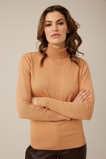 Emproved Cable Knit Detail Turtleneck Top H2212