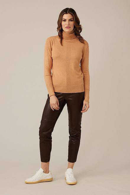 Emproved Cable Knit Detail Turtleneck Top Style  H2212. Toast. 5