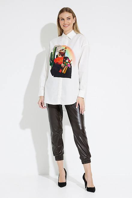 Desigual Oversize Collage Shirt Style 22WWCW15. Blanco. 7