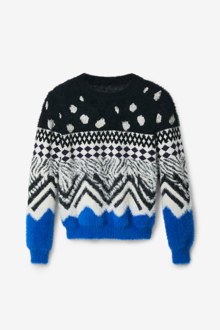 Desigual Mohair Sweater Style 22WWJF73. Black