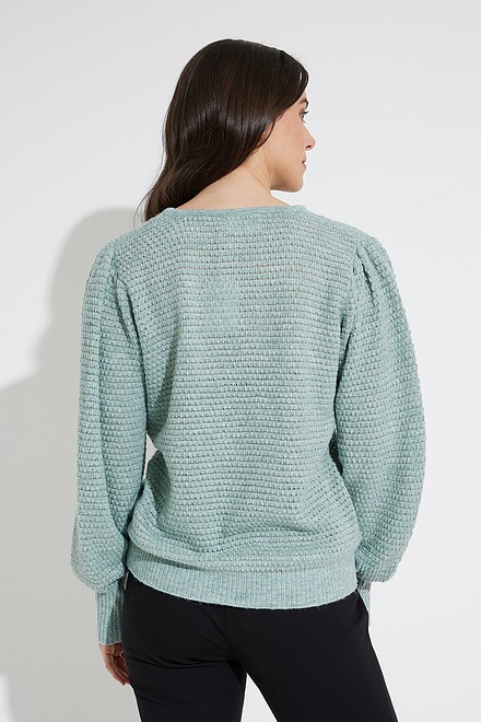 Emproved Puff-Sleeve Sweater Style A2210. Frosted Seafoam . 2