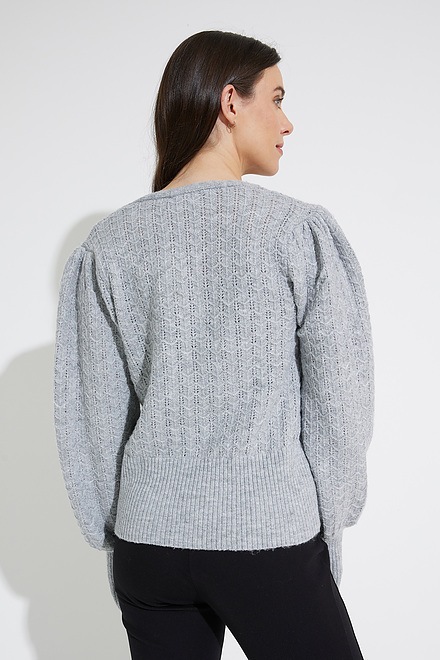 Emproved Cardigan &agrave; manches bouffantes Mod&egrave;le A2212. Dove. 2