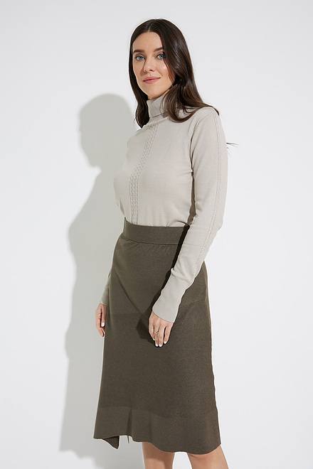 Emproved Knit Skirt Style A2234. Olive . 3