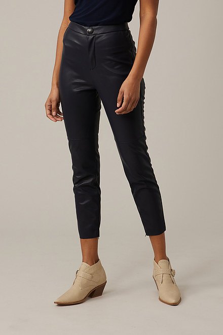Emproved Vegan Leather Pants Style A2261. Navy