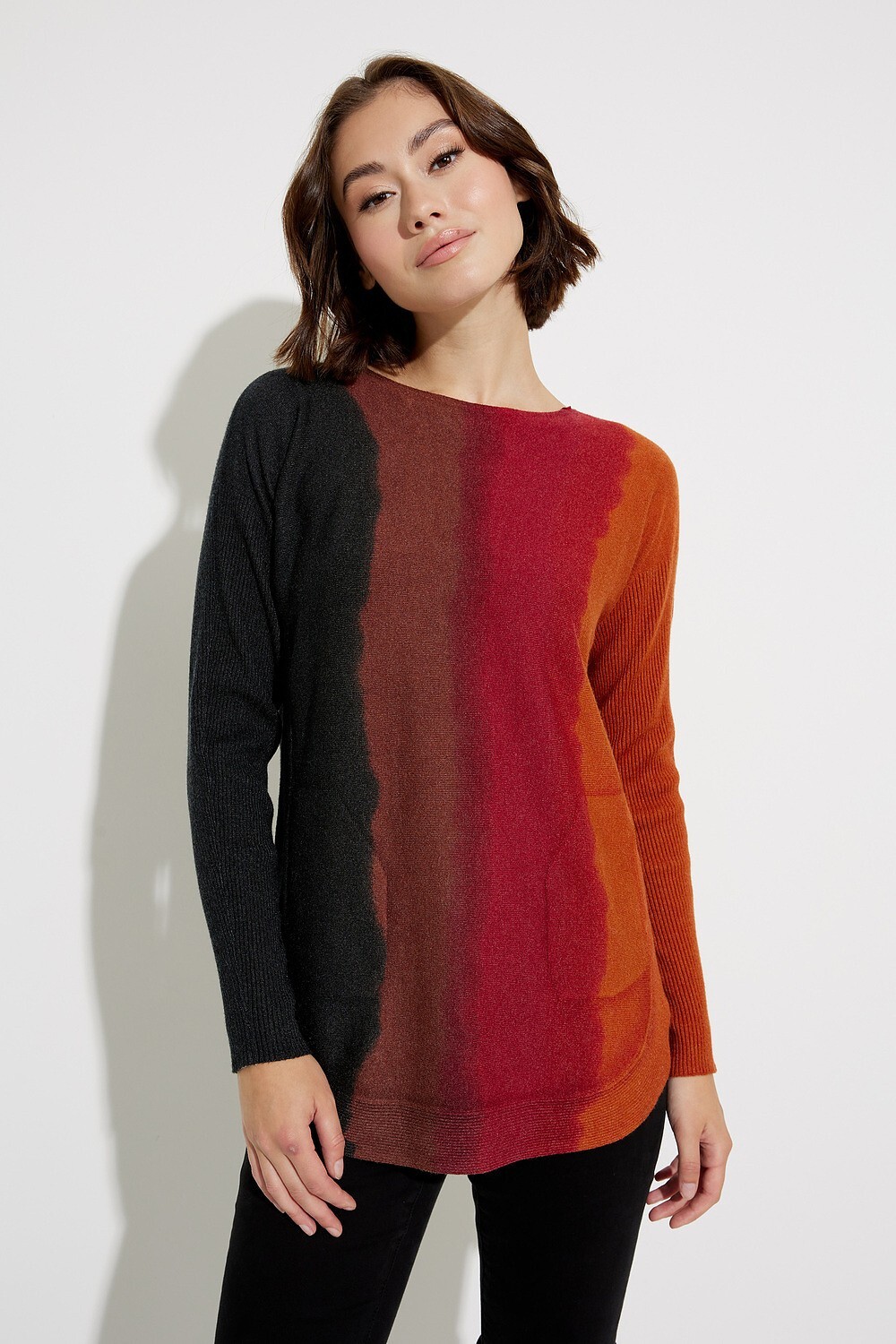 Ombre Sweater Style C2170O. Scarlet
