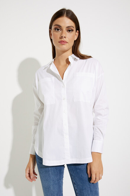 Loose Poplin Shirt Style C4457. White