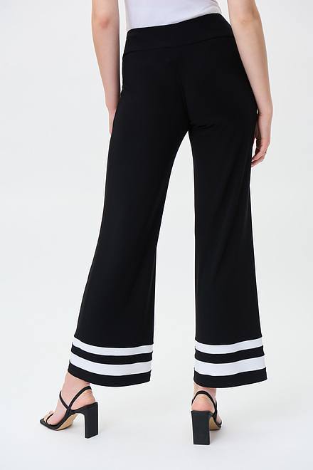 Trim Detail Pants Style 231031. Black/vanilla. 2