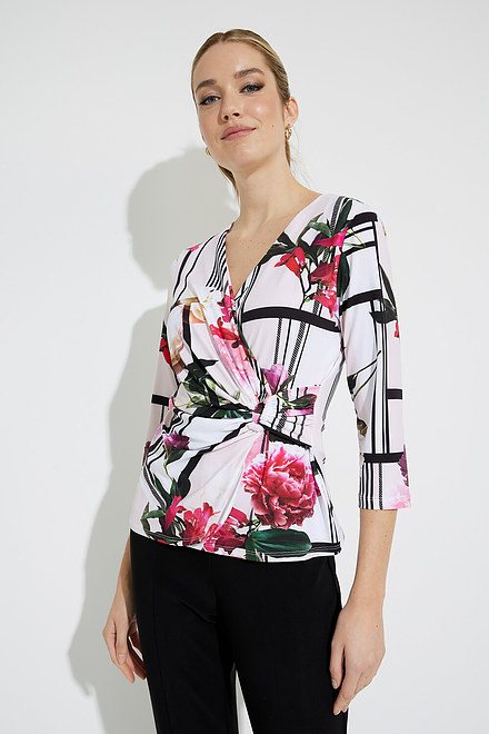 Floral Gathered Top Style 231077