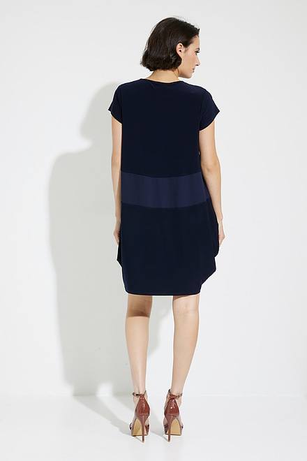 Short Sleeved Mini-Dress Style 231082. Midnight Blue. 2