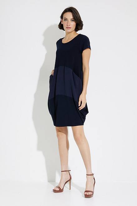 Short Sleeved Mini-Dress Style 231082. Midnight Blue. 5