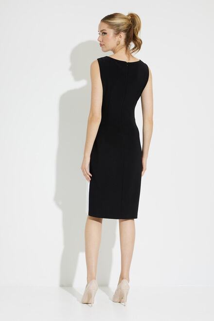 Colour-Blocked Shift Dress Style 231103. Black/vanilla. 2