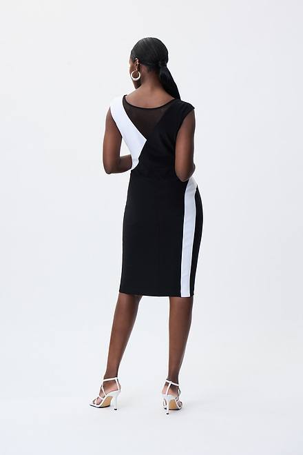 Colour-Blocked Dress Style 231111. Black/vanilla. 3