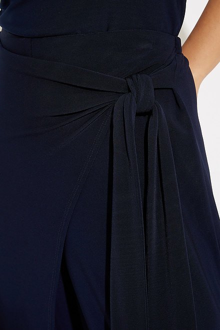 Wide Leg High-Rise Pants Style 231140. Midnight Blue. 4