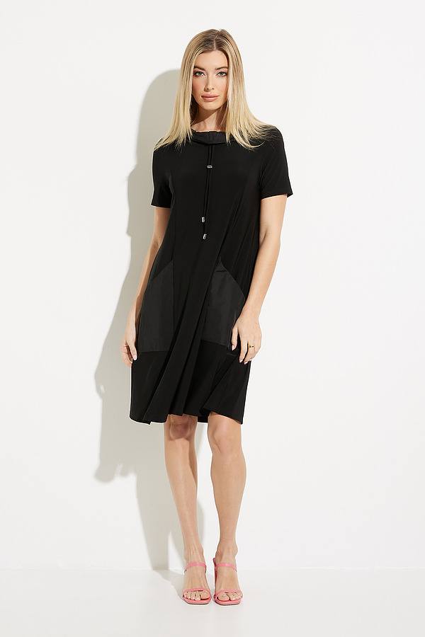 High-Collar Dress Style 231141. Black