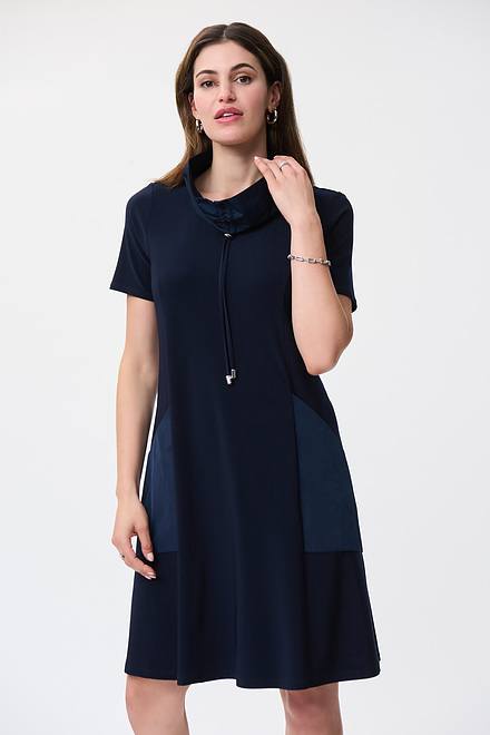 Drawstring Shirt Dress Style 231141. Midnight Blue. 2