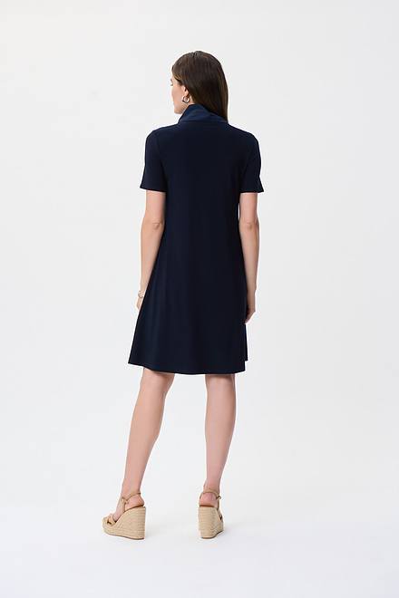 Drawstring Shirt Dress Style 231141. Midnight Blue. 5