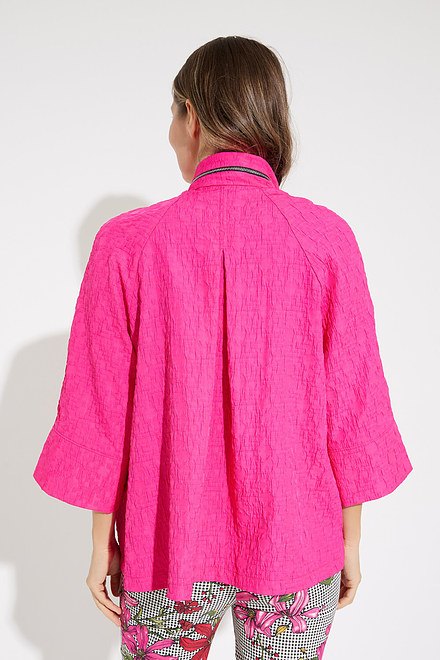 Mandarin Collar Jacket Style 231142. Dazzle Pink. 2