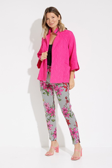 Mandarin Collar Jacket Style 231142. Dazzle Pink. 5
