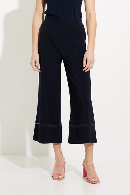 Cut-Out Wide Leg Pants Style 231152. Midnight Blue