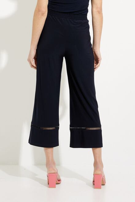 Cut-Out Wide Leg Pants Style 231152. Midnight Blue. 2