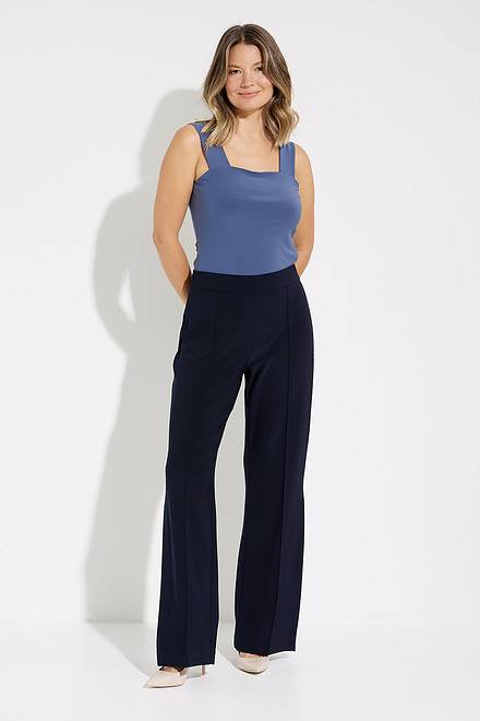 Pintuck High-Rise Pants Style 231169. Midnight Blue 40