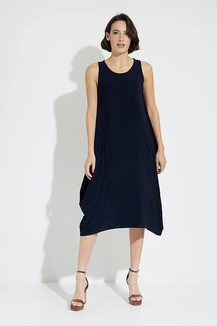 Pleated Maxi Dress Style 231179. Midnight Blue. 5