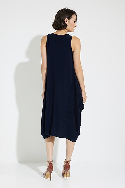Pleated Maxi Dress Style 231179. Midnight Blue. 2