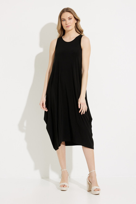 Pleated Maxi Dress Style 231179. Black. 5