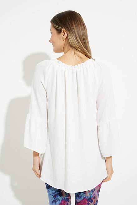 3/4 Sleeve Peasant Top Style 231206. White. 2