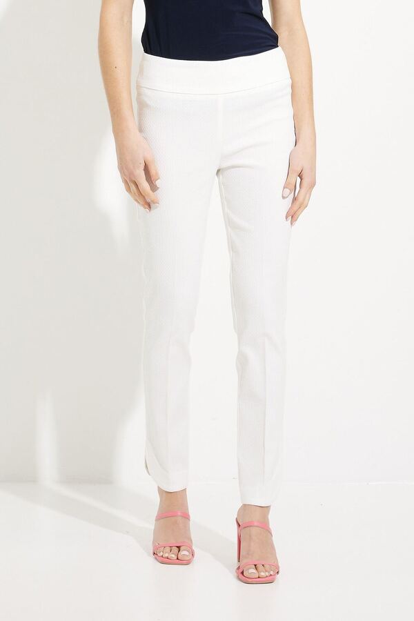 Pantalon droit ajusté Modèle 231220. Blanc