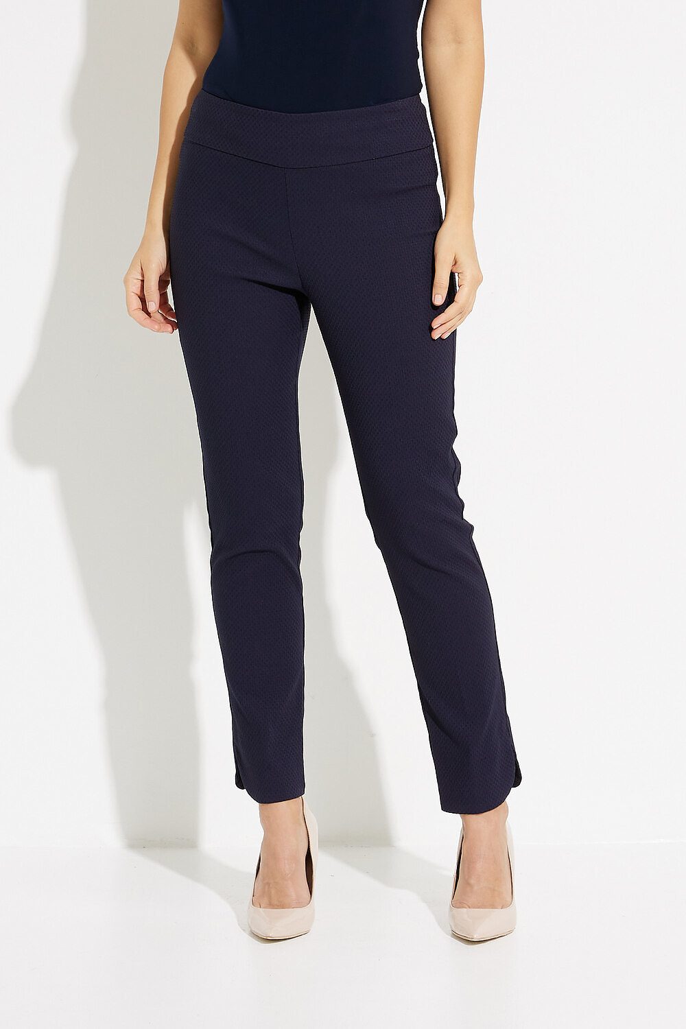 Contour Waistband Cropped Pants Style 231220. Midnight Blue