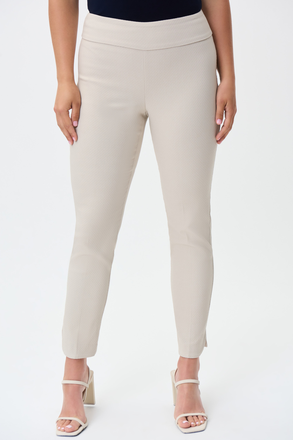 Contour Waistband Cropped Pants Style 231220. Moonstone