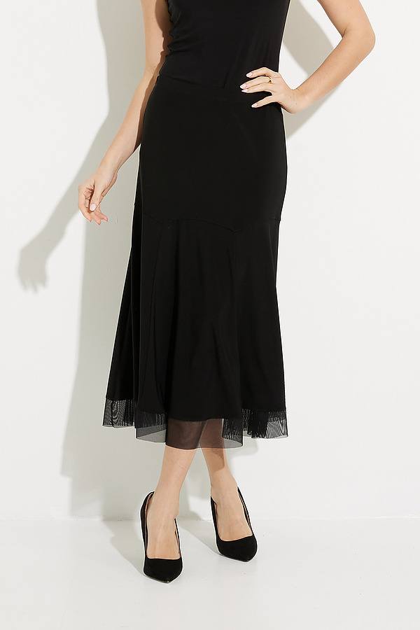 Chiffon Pleated Skirt Style 231223. Black