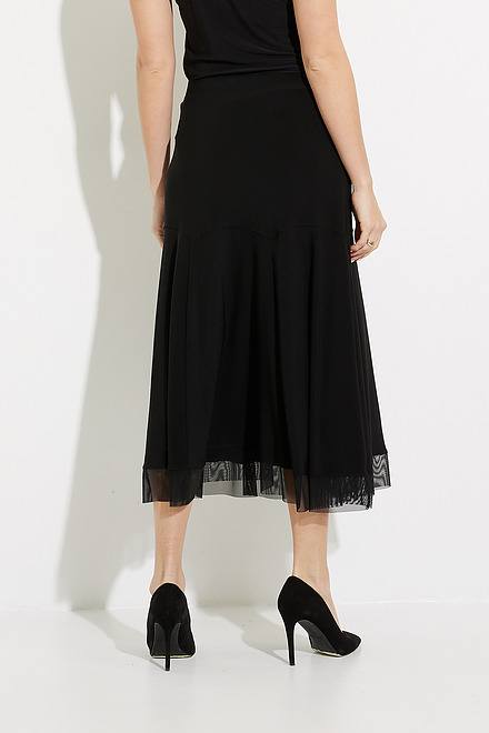 Chiffon Pleated Skirt Style 231223. Black. 2